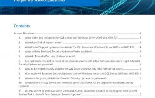 WS + SQL 2008 Extended Security Updates FAQ