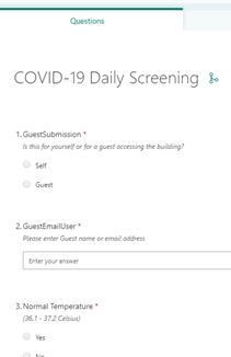COVID-19 Daily Screening Form