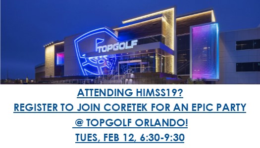HIMSS 2019 TOPGOLF PARTY: TUESDAY, FEB 12 @ G:30-9:30 PM